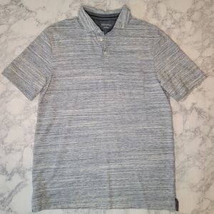 Merona Space Dye Polo Shortsleeve Blue White Medium
